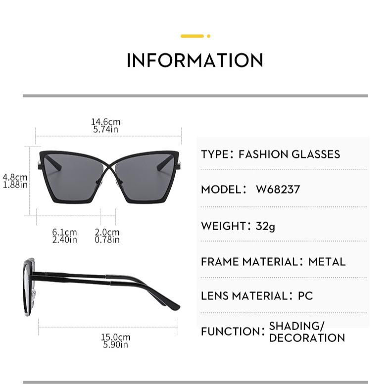 Women's Sunglasses, New Metal Large-frame Sunglasses.