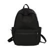 Solid Color Gender-neutral Nylon Backpack Casual Large-capacity Schoolbag Junior High School Student College Student Class Backpack
