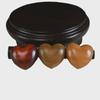Heart-Shaped Rosewood & Green Sandalwood Carving Ornament