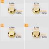 4Pcs Mirror Screw Decorative Cap Nail Cap Brass Golden Silver Bright Surface for Sign Board Diameter 12/14/16/18/20/22mm