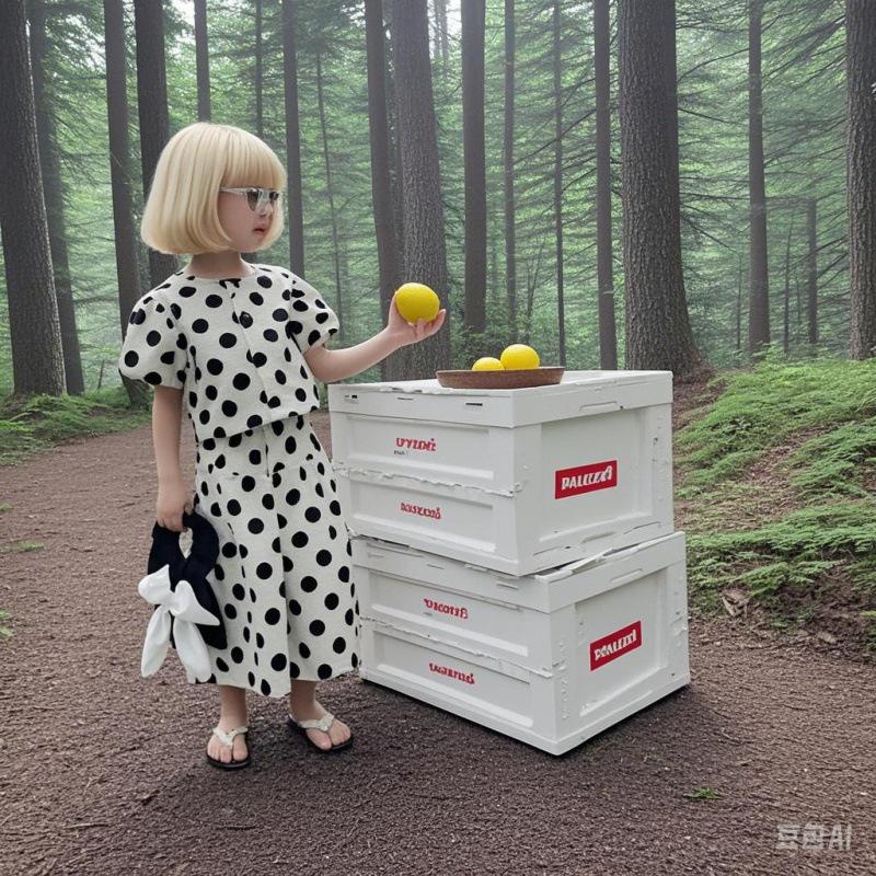 Girls' Polka Dot Outfit Summer New Korean Style Short Sleeve Top and Wide Leg Pants Two-Piece Set