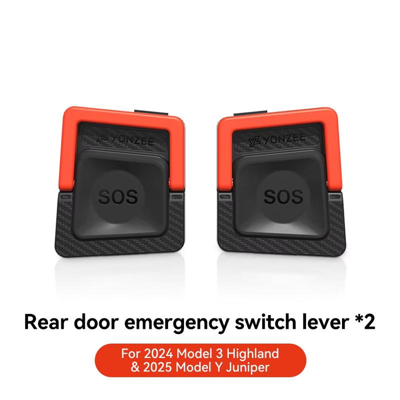 2025-2025 Tesla Model 3/Y Emergency Escape Handle Safety Pull Rope Release Kit for Car Rear Door Emergencies (Highland/Juniper)