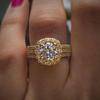 Trendy Women Rings with Brilliant Cubic Zirconia Engagement Rings Wedding Party Jewelry
