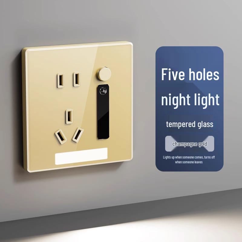LED Night Light with Motion Sensor, Recessed Floor Lamp & Socket for Staircase, Corridor, Bedside