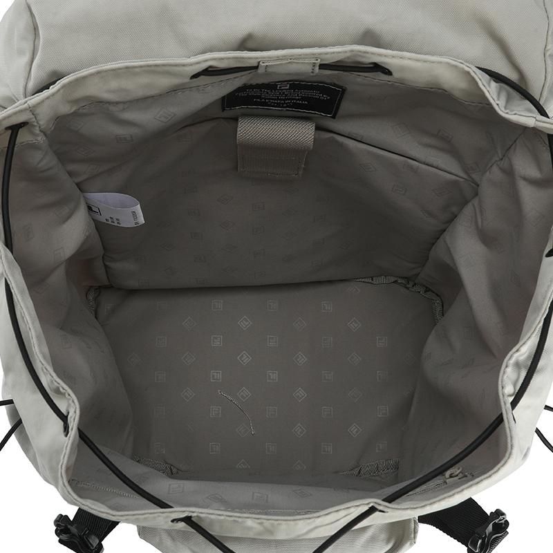 New FILA Fabric Backpack Regular Unisex Morning And Evening Gray Khaki F13U529134FLK