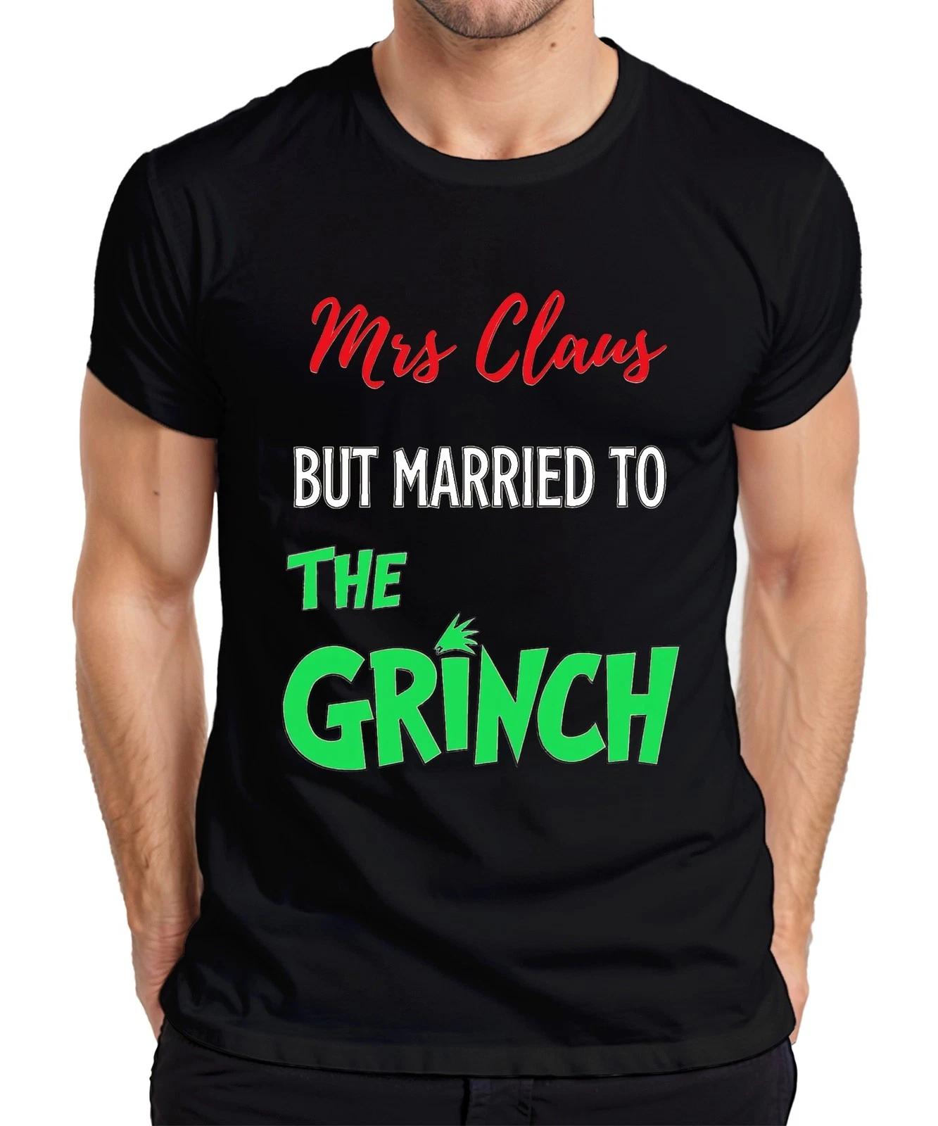 Mrs Claus But Married To The Grinch Weihnachten Paar Geschenk Herren T-Shirt XXL