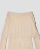 TTUDEMENT Shawl Ribbed Sweater Cream