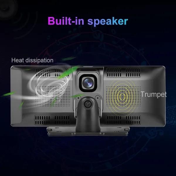 Ecran HD de 9,3 inchi Suport portabil DashCam Camera din spate Cameră încorporată Suport wireless ćar-Pláy&Android Auto/Control vocal