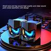 Desktop Speaker USB Powered Heavy Subwoofer Desktop   LED Speaker for PalyStation4 Home Computer Laptop