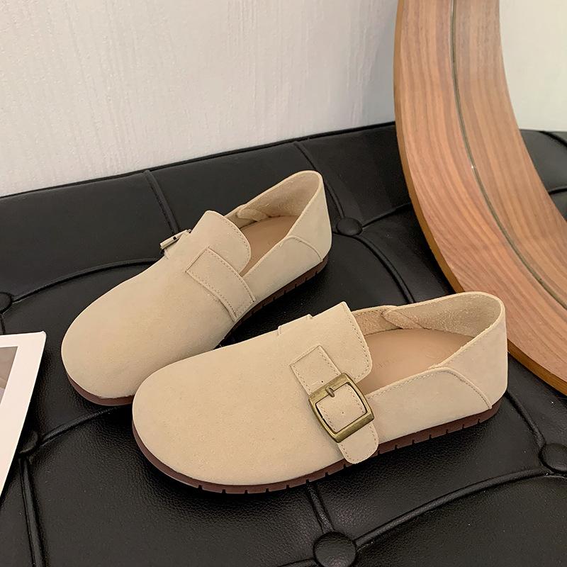 Весна Осень 2026 Женская обувь Для поездок на работу Ретро Милые Балетки Женские На ремешке с пряжкой Плоские Повседневная обувь Женские Лоферы Zapatos Mujer 35 2390₽