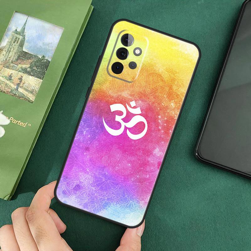 Aum Om Symbol Soft Cover For Samsung Galaxy A54 A53 A73 A13 A71 A51 A14 A52 A32 A12 A22 A52S Back Case