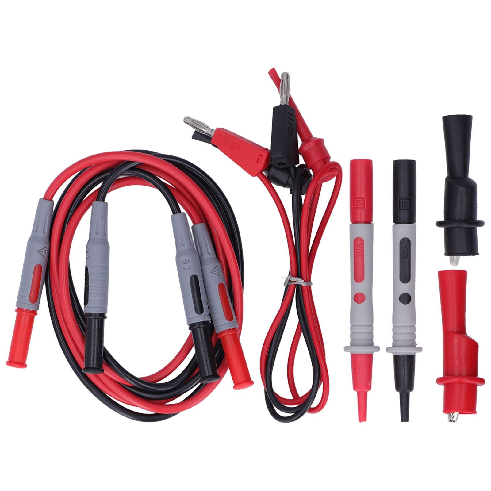 

Набір для тестування мультиметра З єднувальні s Тестові гачки Затискачі-крокодили Наконечники для вимірювача Щупи Набір