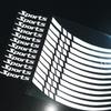 Reflective Sport Wheel Stickers for 18-21 Inch Car/Motorcycle Wheels (J100)