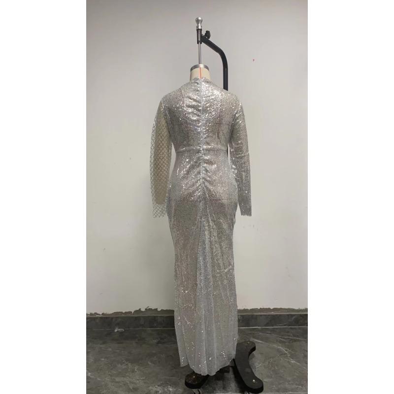 Rochie de damă Rochie fără bretele cu gât rotund Rochii subțiri cu paiete în formă de S