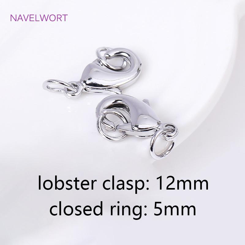 10/12mm 18K Gold Plated Brass Lobster Clasp With Closed Ring,Clasp For Jewellery,Lobster Clasp Connector,Accessories For Jewelry
