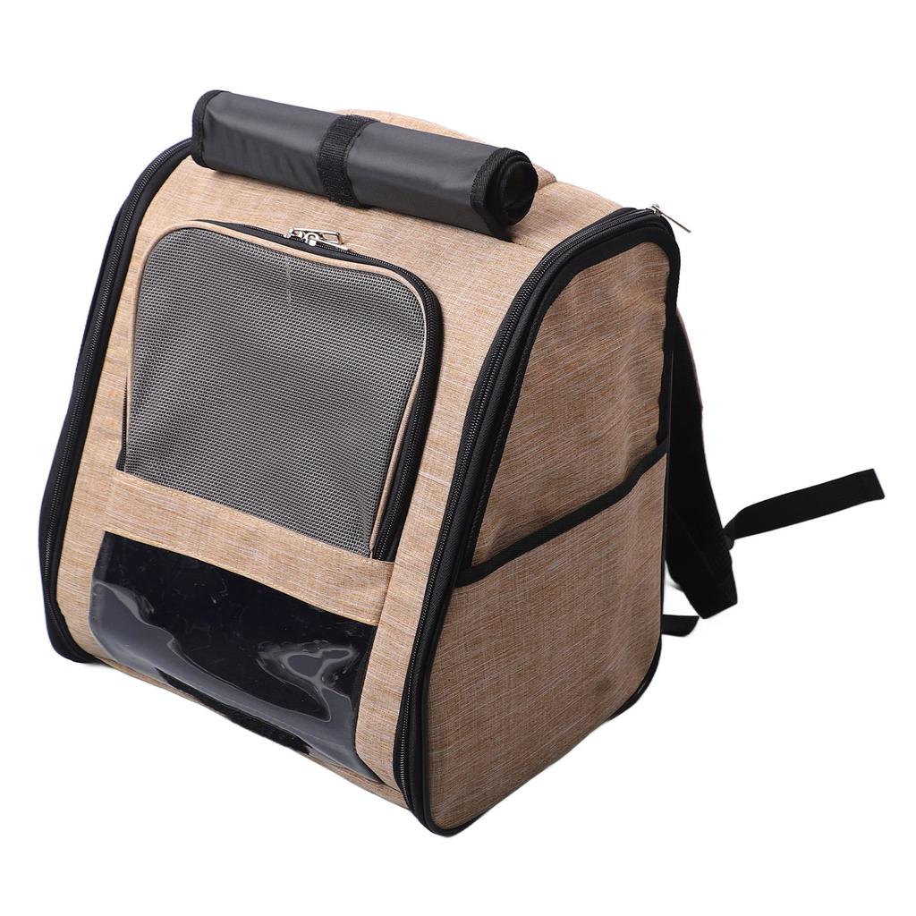 Pet Carrying Backpack Breathable Lightweight Portable Cat Travel Carrier Bag with Side Pocket for