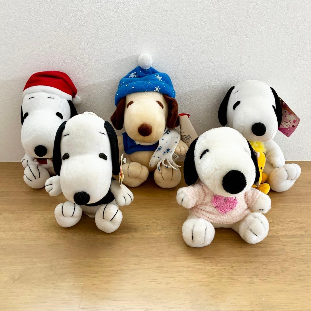 PEANUTS Snoopy stuffed toy set of 5 retro