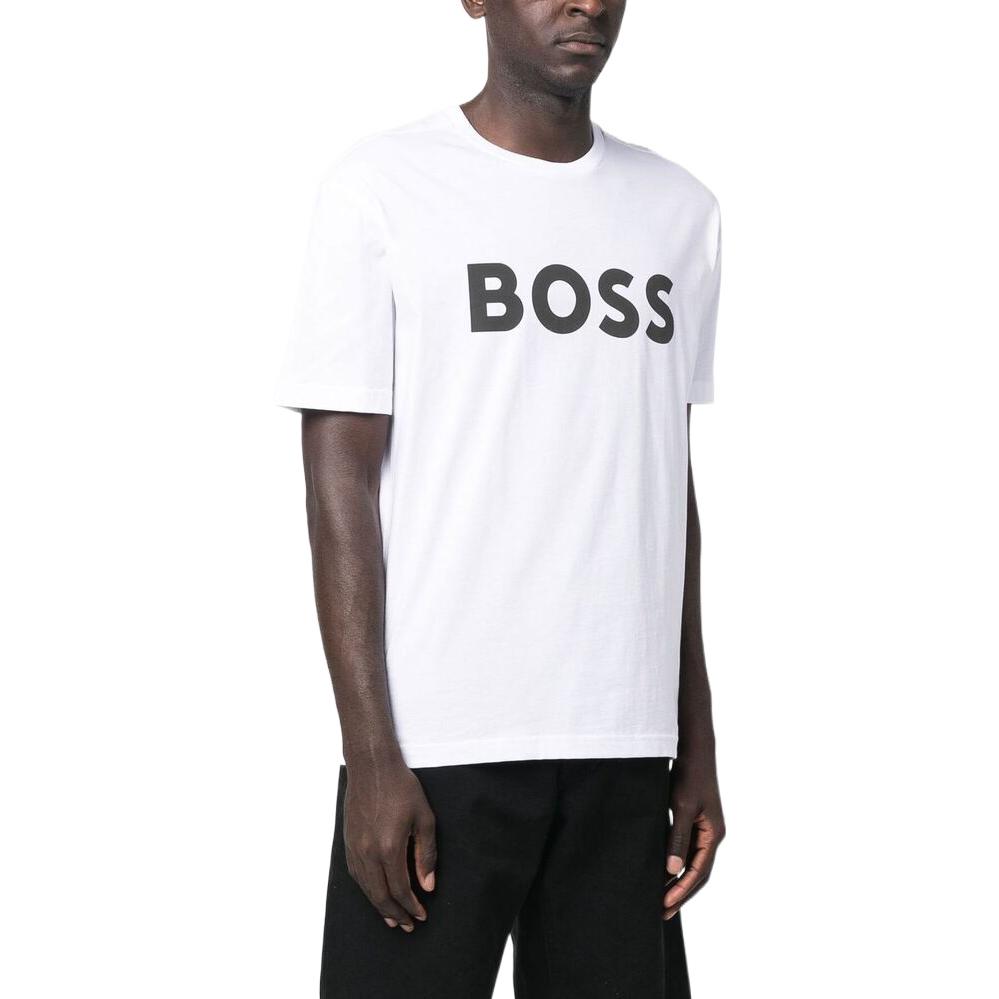 Boss Logo print Crew neck T shirt 50483774-100