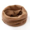 Pure Cashmere Knitted Neck Warmer Scarf for Men & Women Couples - Solid Color, Thick, Warm Gaiter - Ideal Gift for Parents