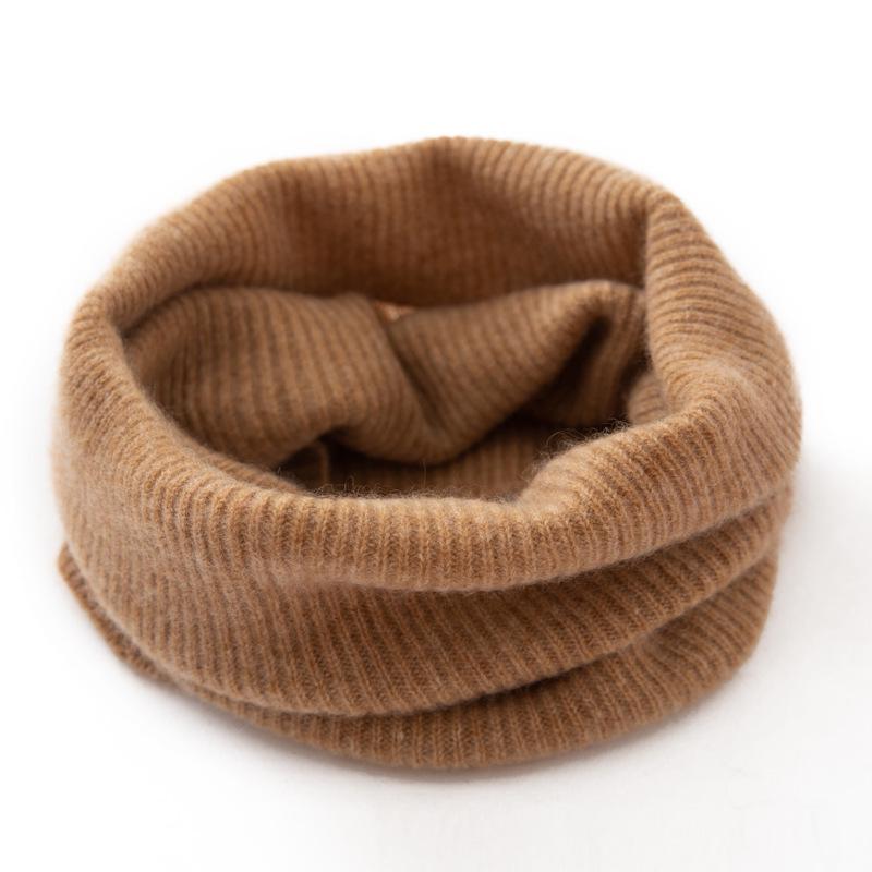 Pure Cashmere Knitted Neck Warmer Scarf for Men & Women Couples - Solid Color, Thick, Warm Gaiter - Ideal Gift for Parents