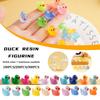 100 STÜCKE Leuchtende Mini-Ente Mikro-Landschaft DIY-Zubehör Miniaturfiguren Feenhausdekoration Leuchtend im Dunkeln Gemischter Stil