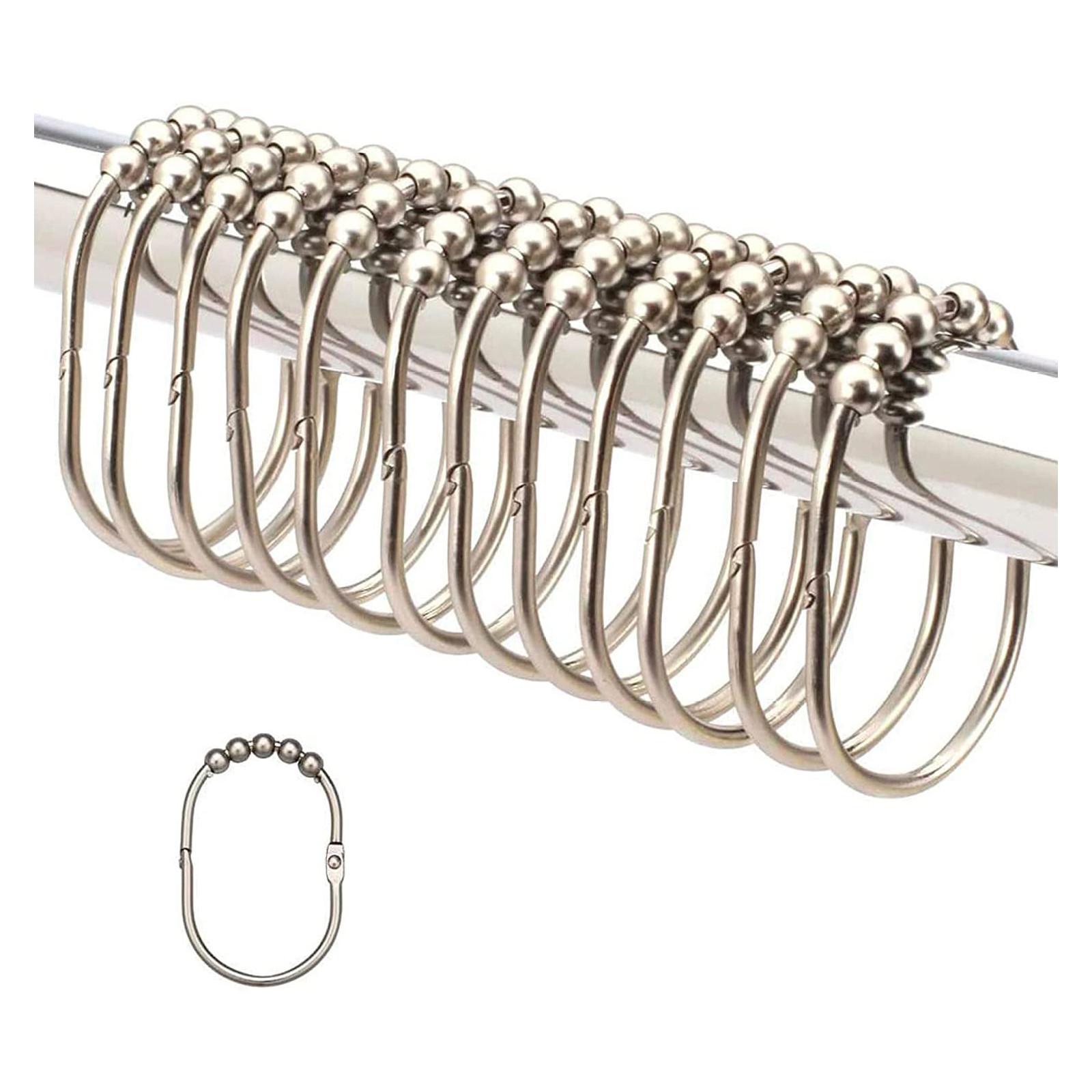 

Крючок с двойным ухом из нержавеющей стали, крючок для занавески для душа, двойной крючок, подходит для двойной занавески для душа