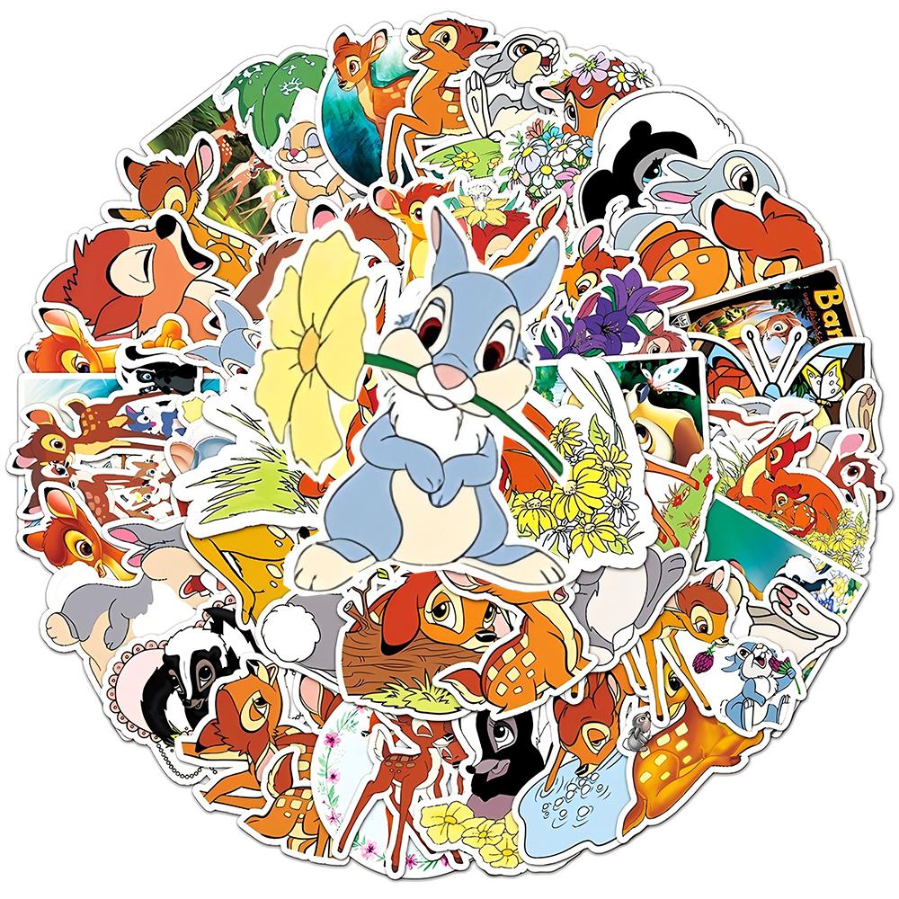 10/30/50pcs Cute  Cartoon Bambi Stickers Decals Waterproof DIY Bike Stationery Laptop Kawaii Anime Decoration Sticker