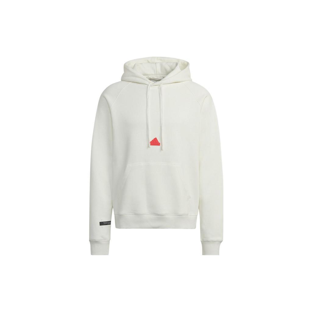 Adidas New Fleece Hoodie Casual Daily Sweatshirt Men Off-White HG2073