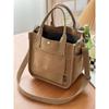 Multi Pocket Tote Canvas Bag Handheld Crossbody Bag Minimalist Design Versatile Handheld Convenient Meal Box Bag