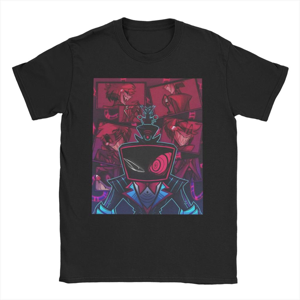 Vox Hazbined Hotels Men Women T Shirt Black Comedy Humor Tee Shirt Short Sleeve TShirt 100 Cotton Printed Clothing