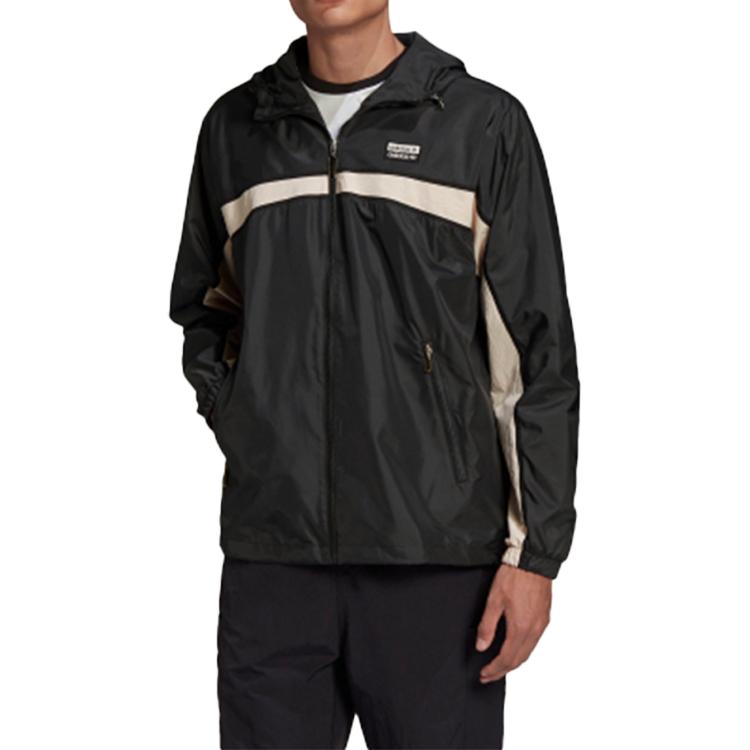 Adidas Jackets Men's Black Hooded Moderate Other GJ6742
