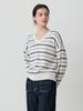LE STUDIO Striped V-Neck Knit (Iv)