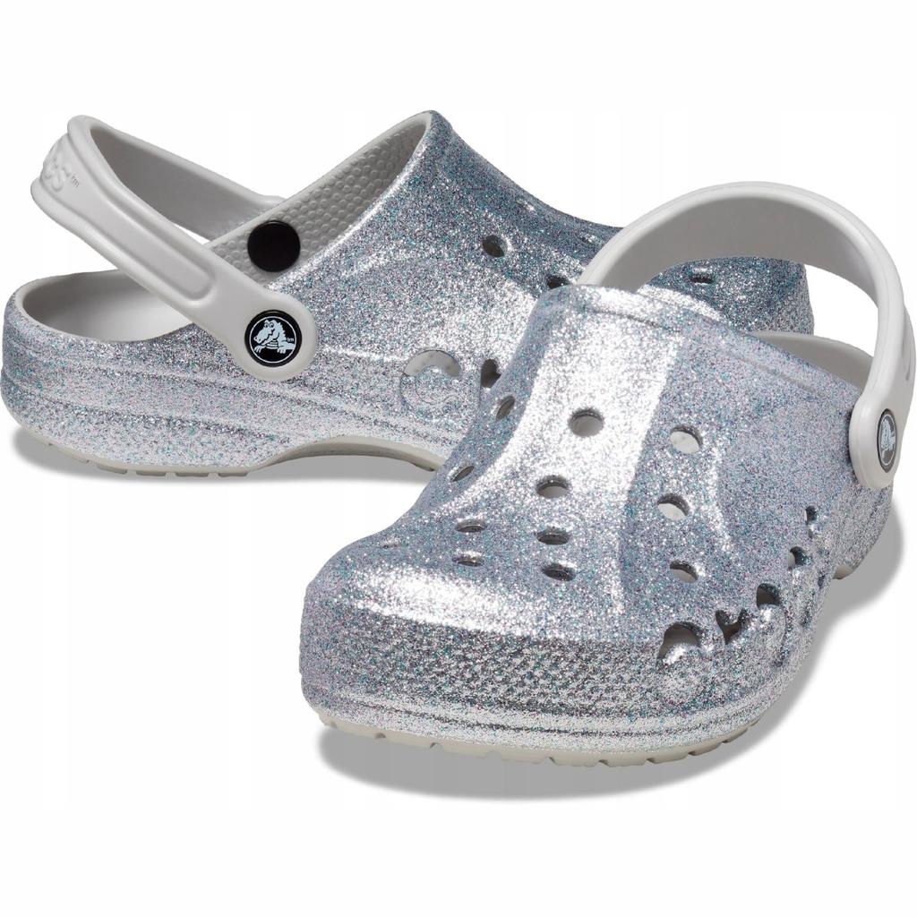 Zoccoli Sandali da Donna con Glitter Decorazione Fai da Te Zoccoli Baya Glitter Clog Argento Grigio 38-39 EU