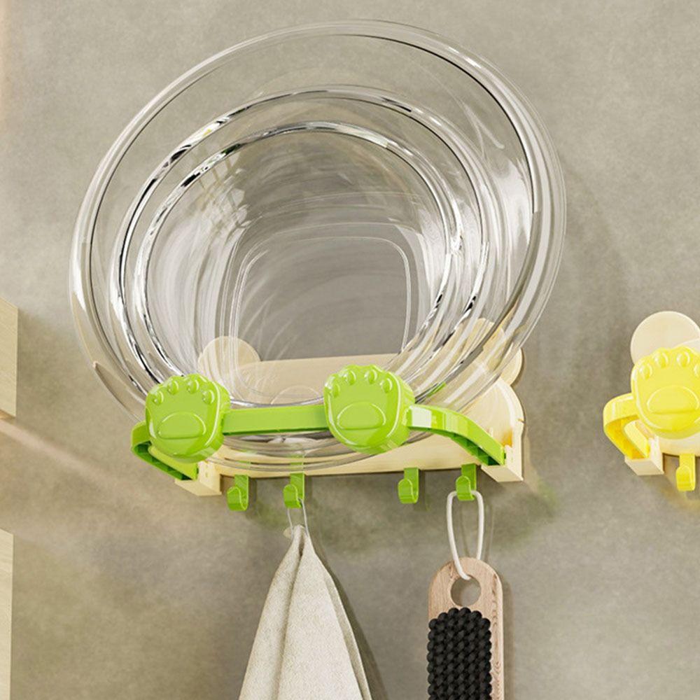 Waterproof Suction Cup Basin Holder with  Hook Bathroom Basin Storage Rack  Kitchen