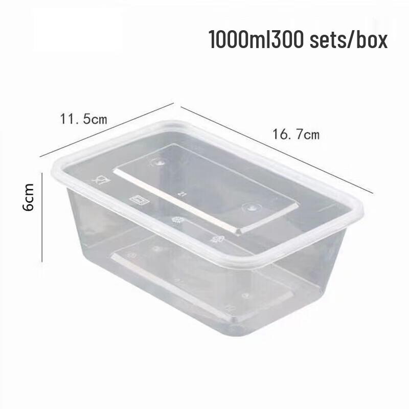Tongyuan Disposable Rectangular Meal Prep Containers with Lids