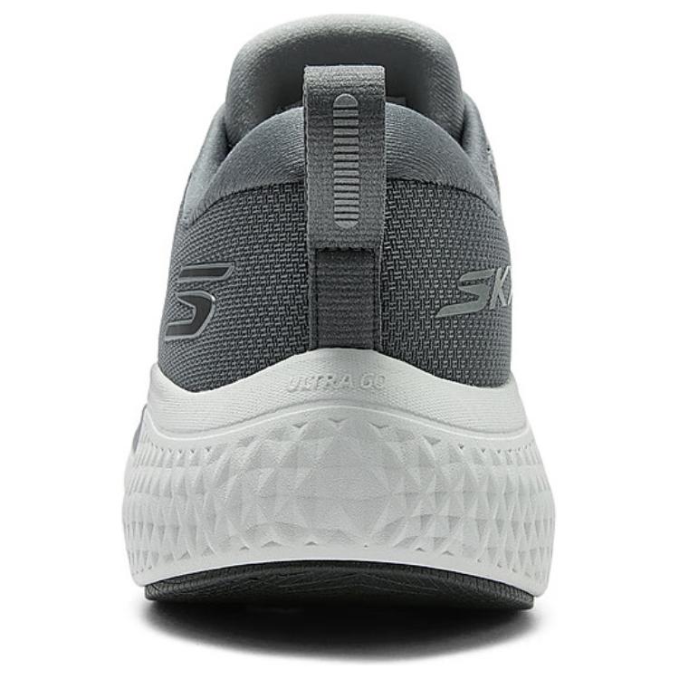 Skechers Go Run Supersonic Max Lightweight Cushioning Comfortable Sports Shoes Men Sneakers Gray White 246086-GRY