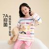 Fenteng Girls' Round Neck Long Sleeve Cartoon Pajama Set
