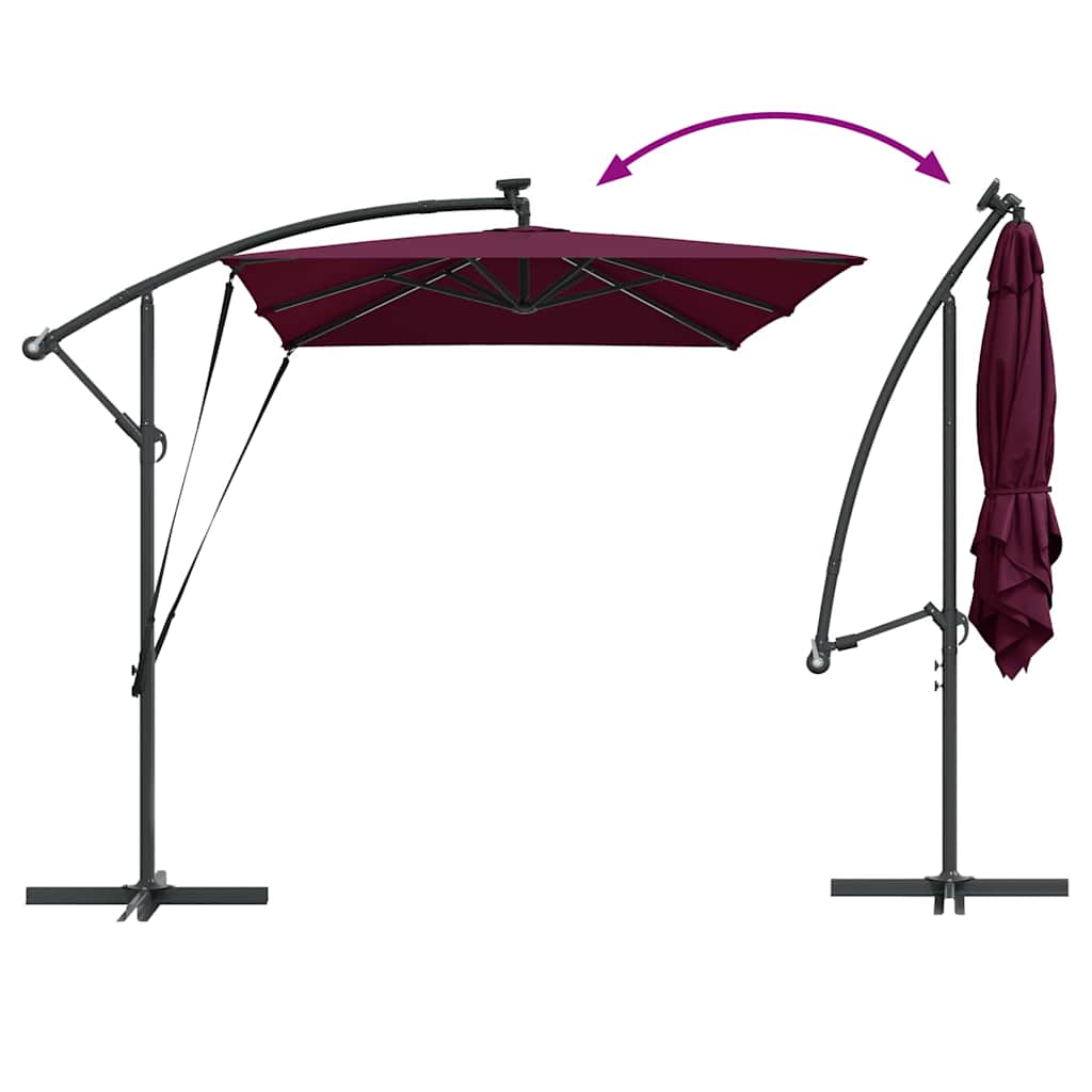 Sun Umbrella Burgundy Red 294 X 200 X 270 Cm