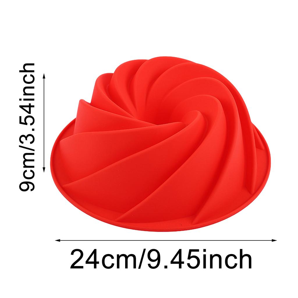 Kitchen Silicone Baking Molds Cake Decoration Baking Pan Molds Non Stick Spiral Shape Baking Tools Kitchen Baking Accessories