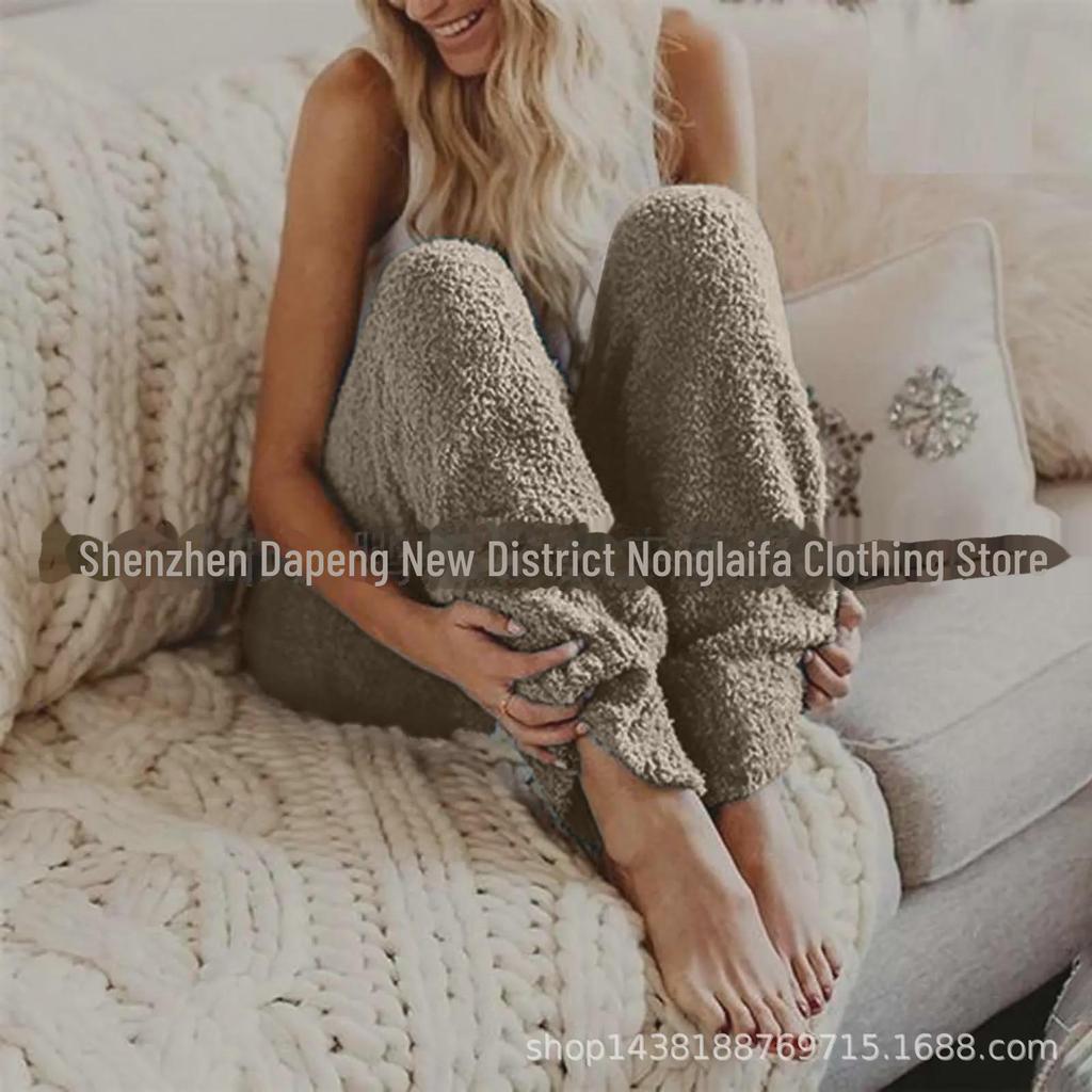 2023 Women's Spring Loose Solid Color Plush Pants
