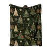 Christmas Holiday Flannel Blanket - All-Season Soft Warm Throw with Festive Digital Print Ideal Santa Gift, Christmas Blanket