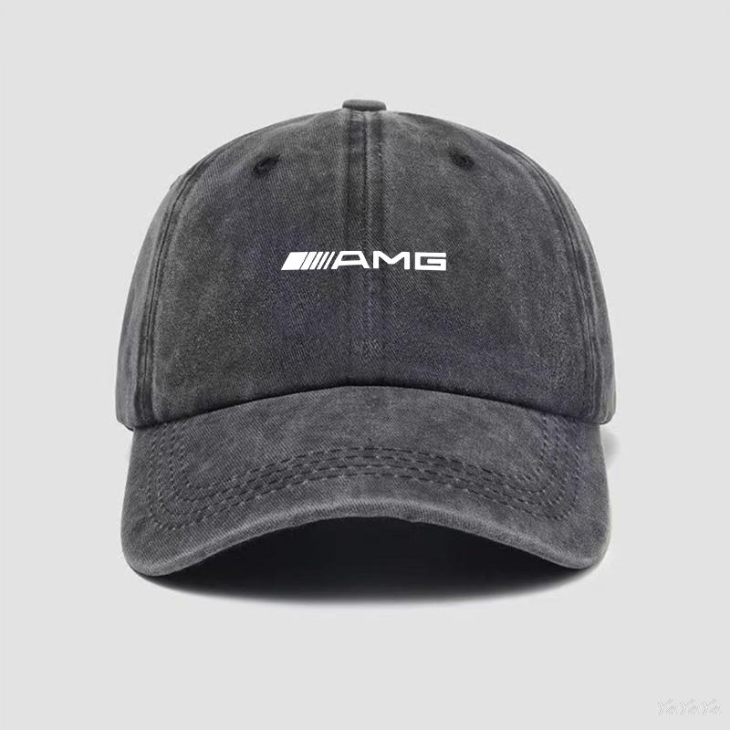 Car Logo Prints Vintage Denim Baseball Caps Men Woman Adjustable Outdoor Duckbill Caps For Benz AMG W212 W204 W168 W213 Stickers JD2