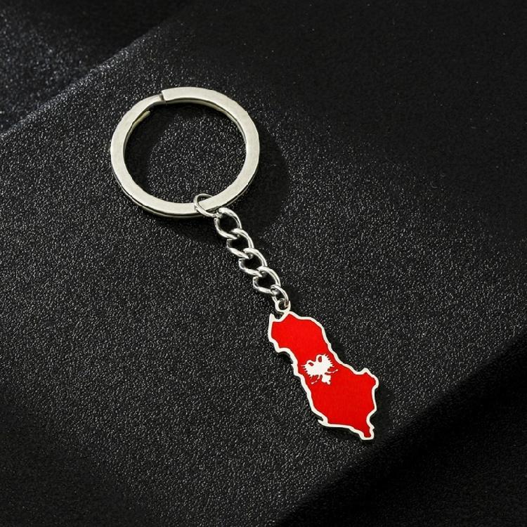 Versatile Keychain Albania Eagle Map Flag Key Chain Ethnic Style Keyrings Decor