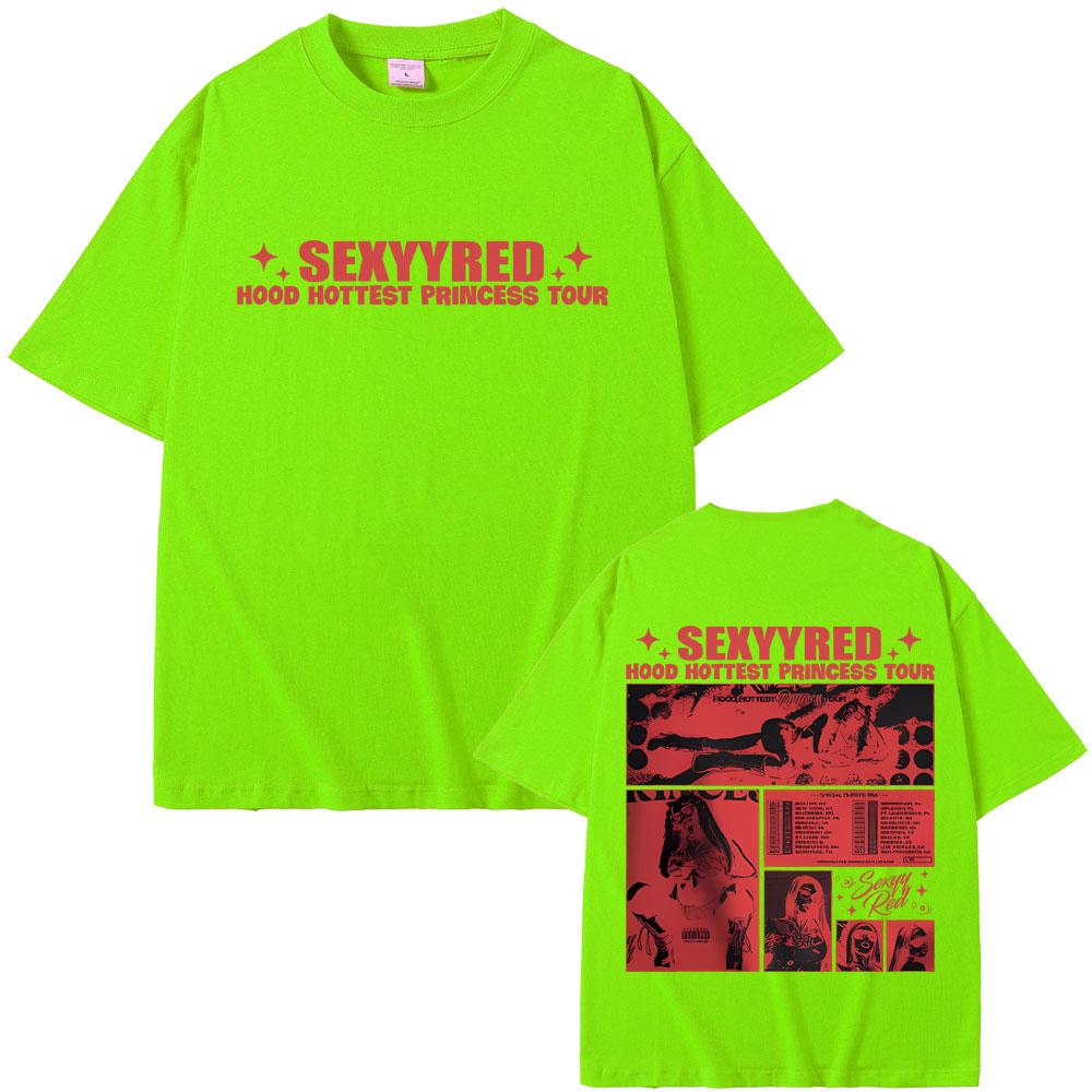

Rapper Sexyy Red Hood Hottest Princess Tour T Shirt Unisex Unisex Vintage Hip Hop Oversized Short Sleeve Tshirt Tops Cool Streetwear 3XL