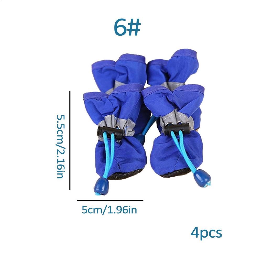 

Waterproof Pet Dogs Shoes Waterproof Dog Shoes Dog Boots And Paw Protectors Anti Slip Outdoor Rain Boots Pet Paw Accessories S синій