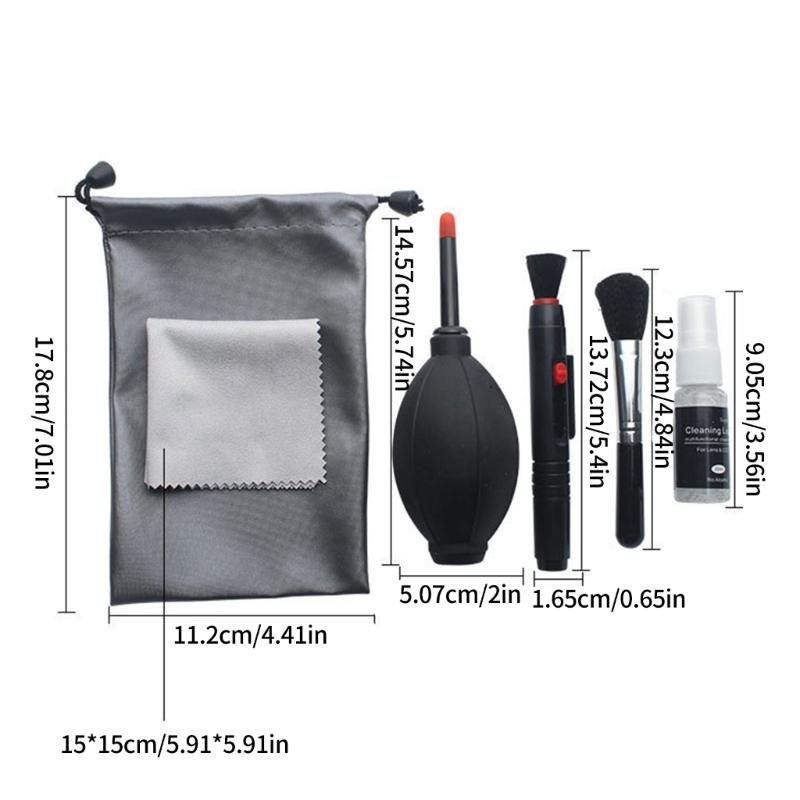 6Pcs Essential Portable Digital Lens Cleaner Set Waterproof Design Precisions Sprays Bottle for Camera Maintenance Enthusiasts