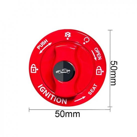 1Pc Metal Car Accessories Engine Start Stop Push Button Switch Cover Decoration