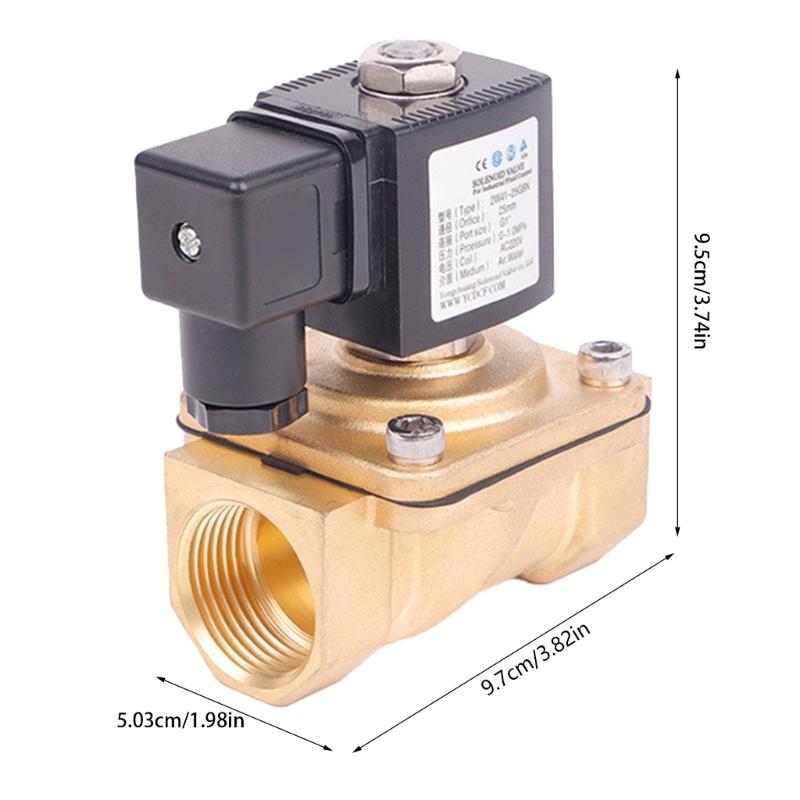 Efficient Valves 220V Solenoid Valves Two Way Electromagnetic Water Valves Simple Installation Suitable for Water & Air