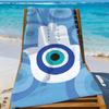 Art Evile Eye Bright Handtuch Sport Schnelltrocknend Reise Campingausrüstung Sanddicht Weich Leicht Großes Strandhandtuch