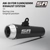 60MM Motorcycle Exhaust Muffler with DB Killer Laser for MT09 S1000RR R1200GS Z1000 Z900 Z400 Cb190 ZX4R R3 R1 AW30